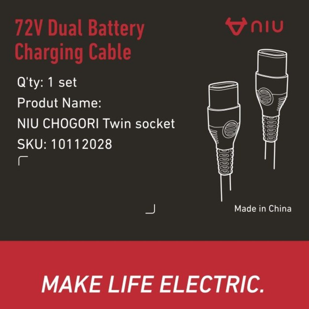 Cavo di ricarica doppio 72V per modelli NIU