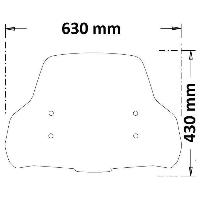Isotta-Windschild für NIU MQi+ Sport (hoch / kurz)